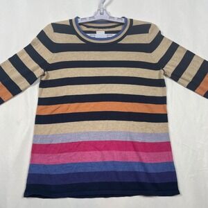 NIC+ZOE Striped Sweater‎ Dress Knit Long Sleeve Colorful Casual Size S